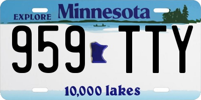 MN license plate 959TTY