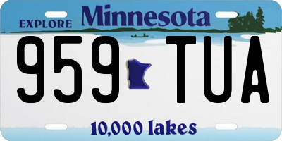 MN license plate 959TUA