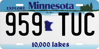 MN license plate 959TUC