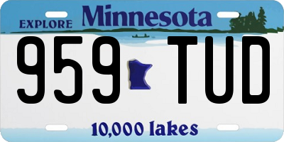 MN license plate 959TUD