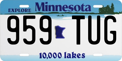 MN license plate 959TUG