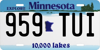 MN license plate 959TUI