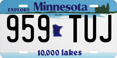 MN license plate 959TUJ