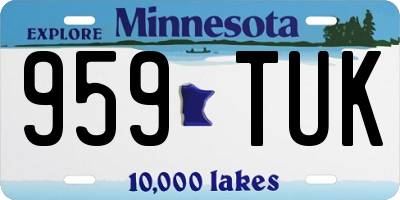 MN license plate 959TUK