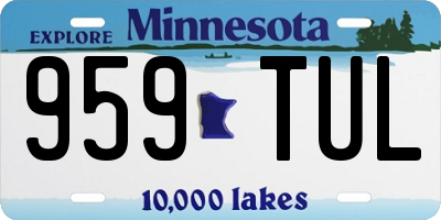 MN license plate 959TUL