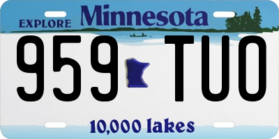 MN license plate 959TUO
