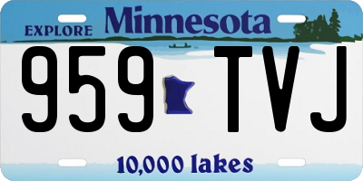 MN license plate 959TVJ