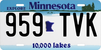 MN license plate 959TVK