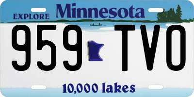 MN license plate 959TVO