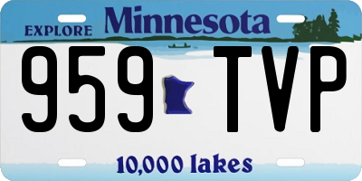 MN license plate 959TVP