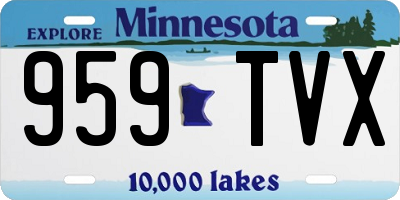 MN license plate 959TVX