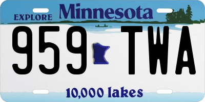 MN license plate 959TWA
