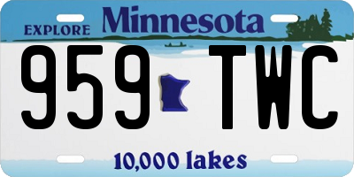 MN license plate 959TWC