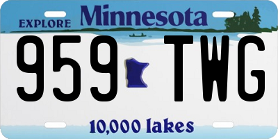 MN license plate 959TWG