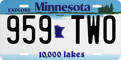 MN license plate 959TWO