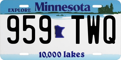 MN license plate 959TWQ