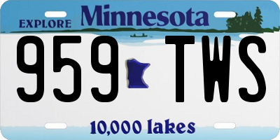 MN license plate 959TWS