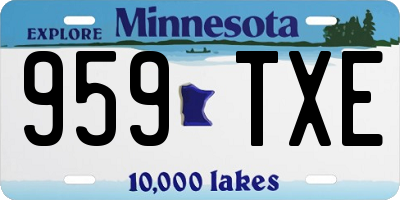 MN license plate 959TXE