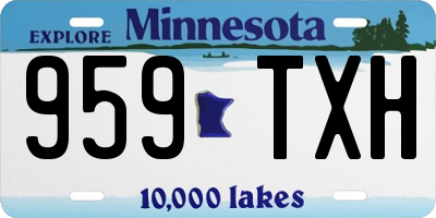 MN license plate 959TXH