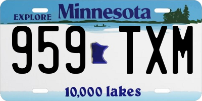 MN license plate 959TXM