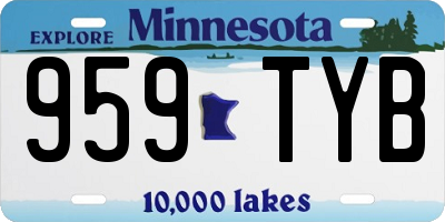 MN license plate 959TYB