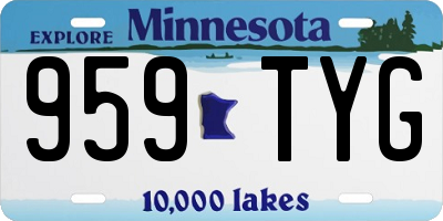 MN license plate 959TYG