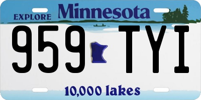 MN license plate 959TYI