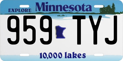 MN license plate 959TYJ