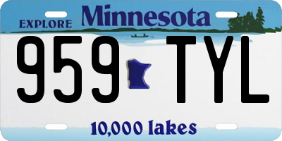 MN license plate 959TYL
