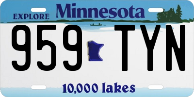 MN license plate 959TYN