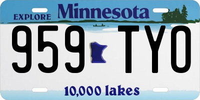 MN license plate 959TYO