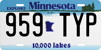MN license plate 959TYP