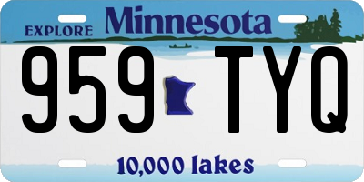 MN license plate 959TYQ