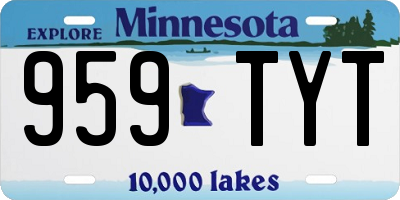 MN license plate 959TYT