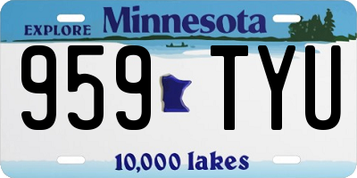 MN license plate 959TYU