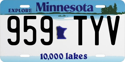 MN license plate 959TYV