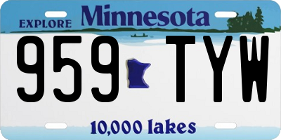 MN license plate 959TYW