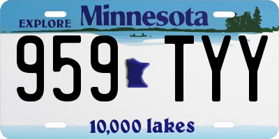 MN license plate 959TYY