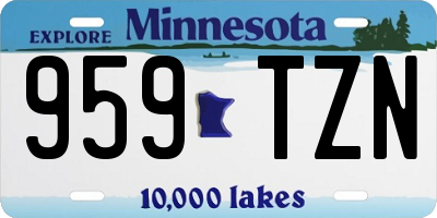 MN license plate 959TZN