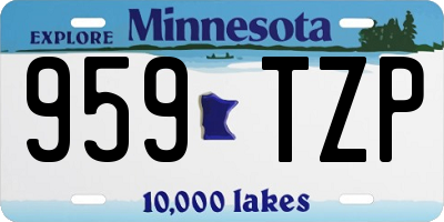 MN license plate 959TZP