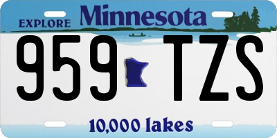 MN license plate 959TZS