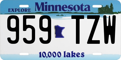 MN license plate 959TZW