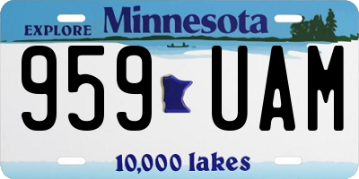 MN license plate 959UAM