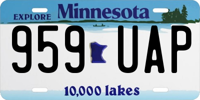 MN license plate 959UAP