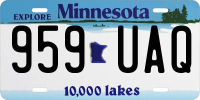 MN license plate 959UAQ
