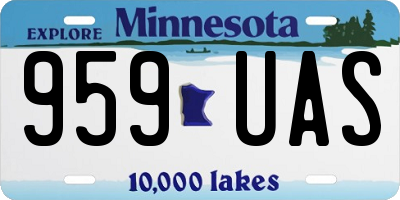 MN license plate 959UAS