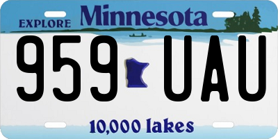 MN license plate 959UAU