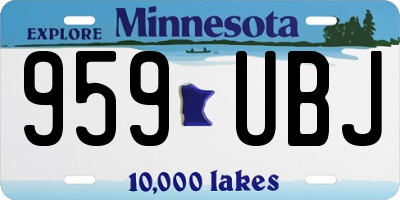 MN license plate 959UBJ