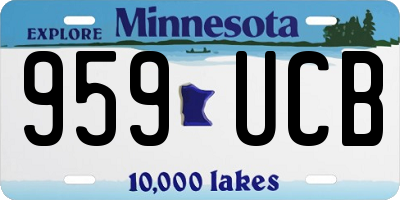 MN license plate 959UCB