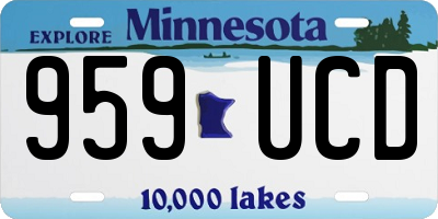 MN license plate 959UCD